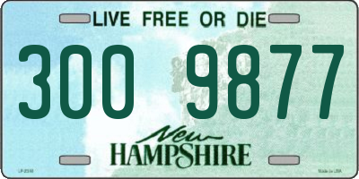 NH license plate 3009877