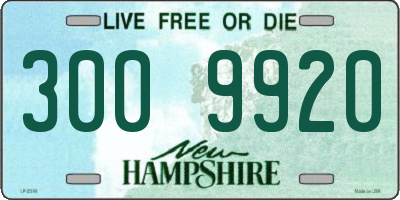NH license plate 3009920
