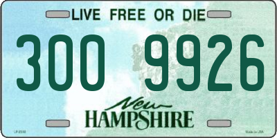 NH license plate 3009926