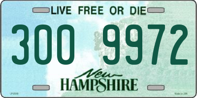 NH license plate 3009972