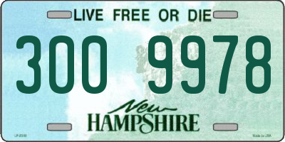 NH license plate 3009978