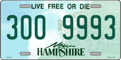 NH license plate 3009993