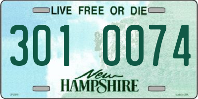 NH license plate 3010074