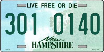 NH license plate 3010140