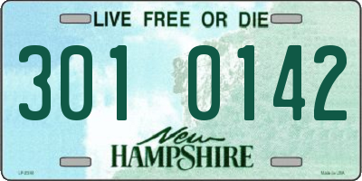 NH license plate 3010142