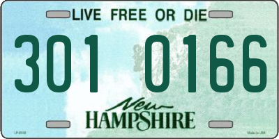 NH license plate 3010166