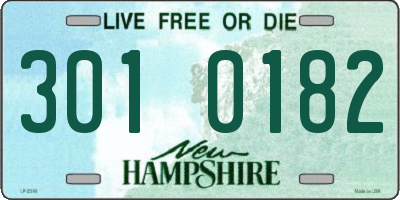 NH license plate 3010182