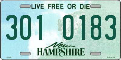 NH license plate 3010183