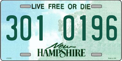 NH license plate 3010196