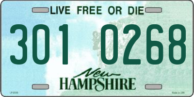NH license plate 3010268