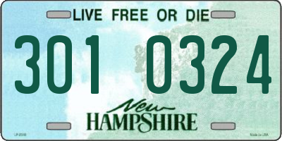 NH license plate 3010324