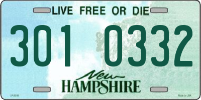 NH license plate 3010332