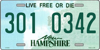NH license plate 3010342