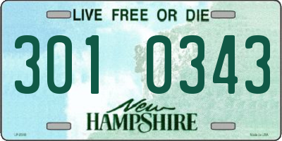 NH license plate 3010343