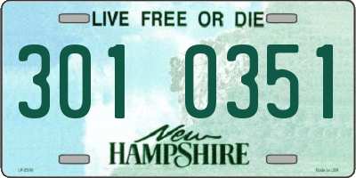 NH license plate 3010351