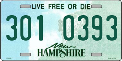 NH license plate 3010393