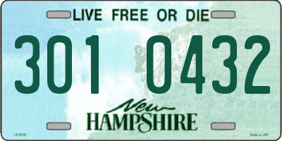 NH license plate 3010432