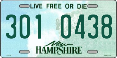 NH license plate 3010438