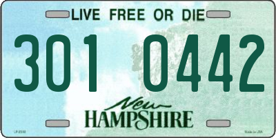 NH license plate 3010442