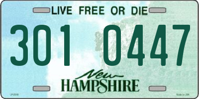 NH license plate 3010447