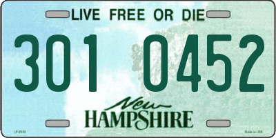 NH license plate 3010452