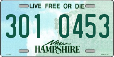NH license plate 3010453