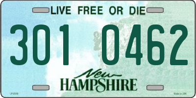 NH license plate 3010462