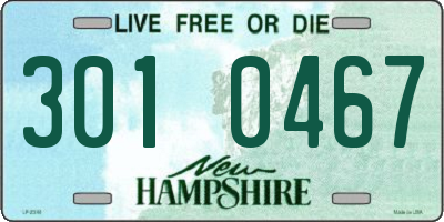 NH license plate 3010467