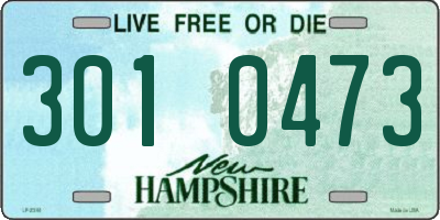NH license plate 3010473