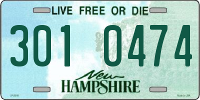NH license plate 3010474