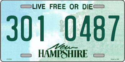 NH license plate 3010487