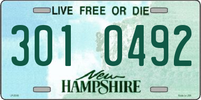 NH license plate 3010492