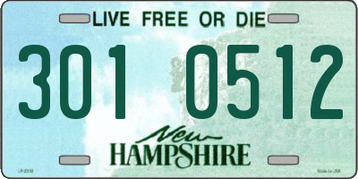 NH license plate 3010512