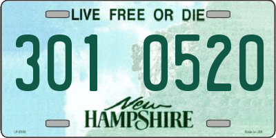 NH license plate 3010520