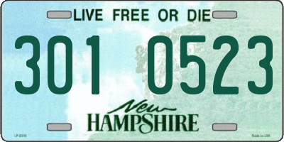NH license plate 3010523