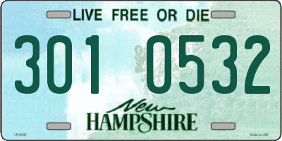 NH license plate 3010532