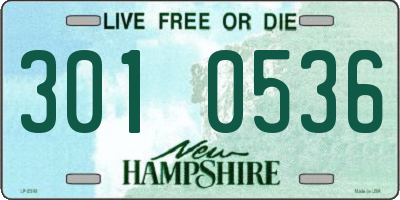 NH license plate 3010536
