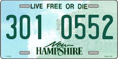 NH license plate 3010552