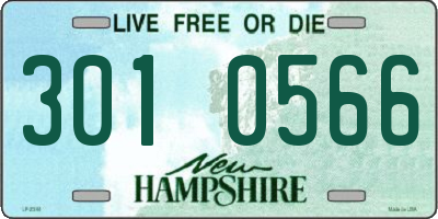 NH license plate 3010566