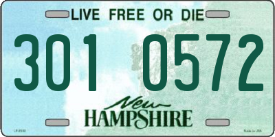 NH license plate 3010572
