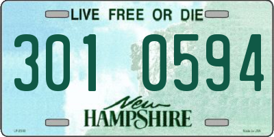 NH license plate 3010594