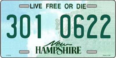 NH license plate 3010622