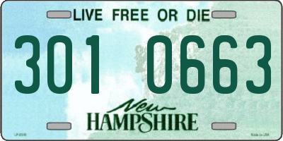 NH license plate 3010663