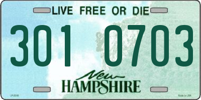 NH license plate 3010703