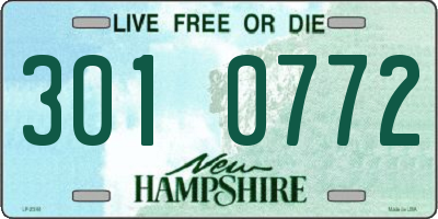 NH license plate 3010772
