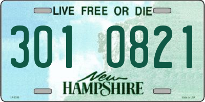 NH license plate 3010821