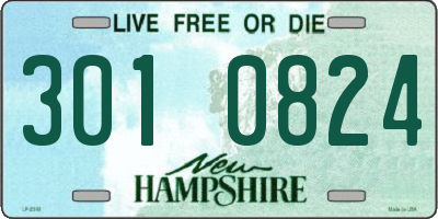 NH license plate 3010824