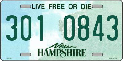NH license plate 3010843