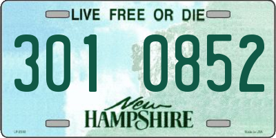 NH license plate 3010852