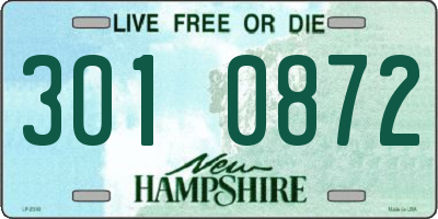 NH license plate 3010872